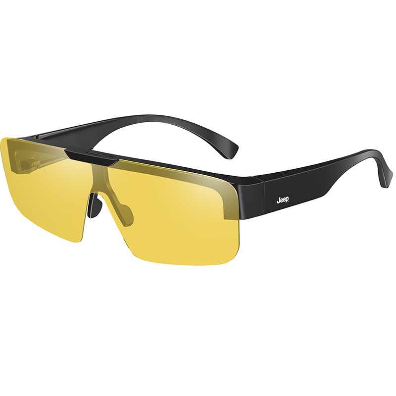 

Jeep Солнцезащитные очки нестандартной формы для мужчин, R7079-L8/Matte Black Frame/Night Vision Lens