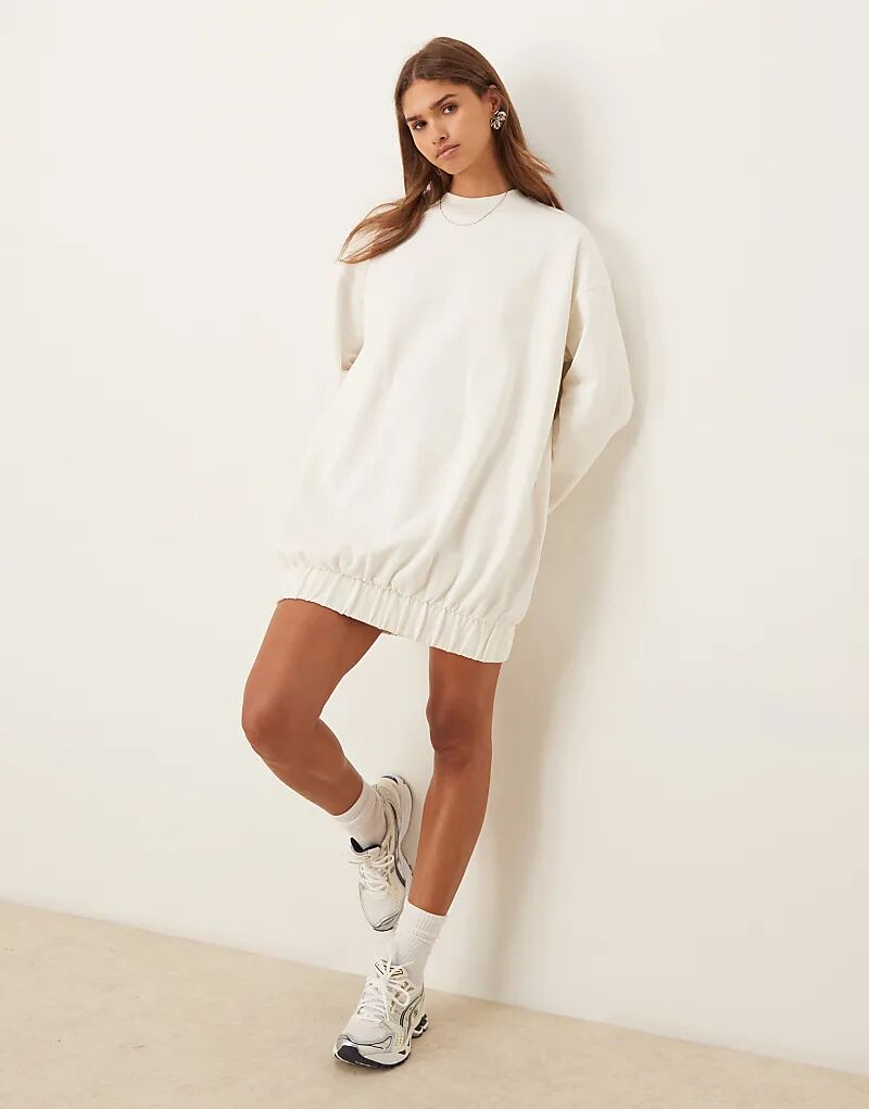 

Платье-мини с рукавами-коконами цвета экрю ASOS DESIGN