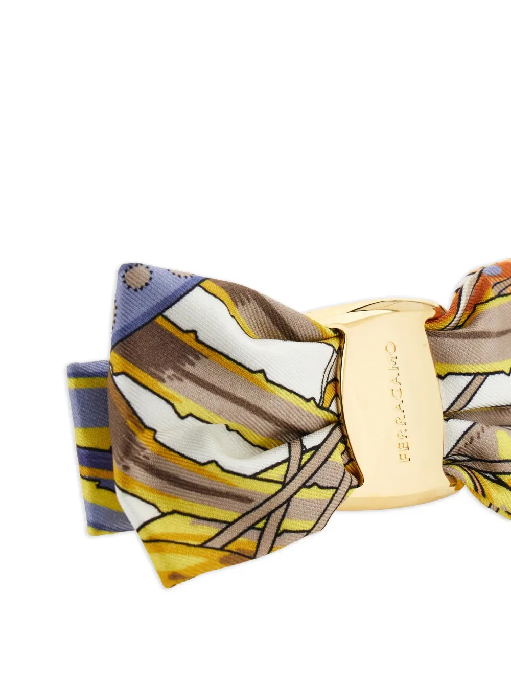 Заколка для волос с бантиком Ferragamo, золото — фото 3