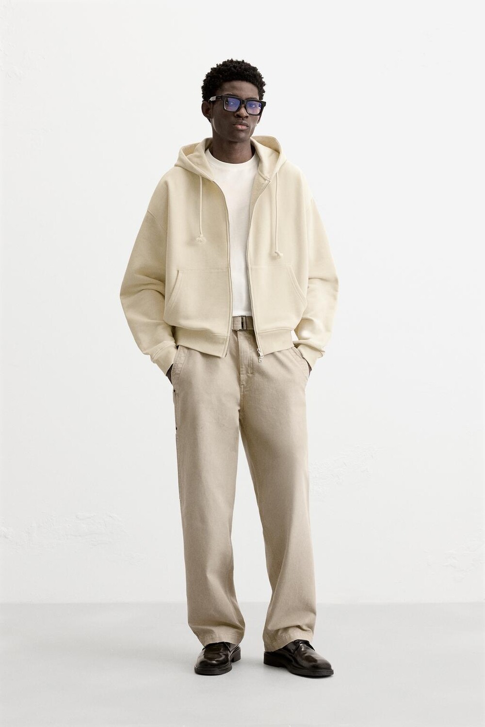 

Толстовка с капюшоном ZARA, кэмел