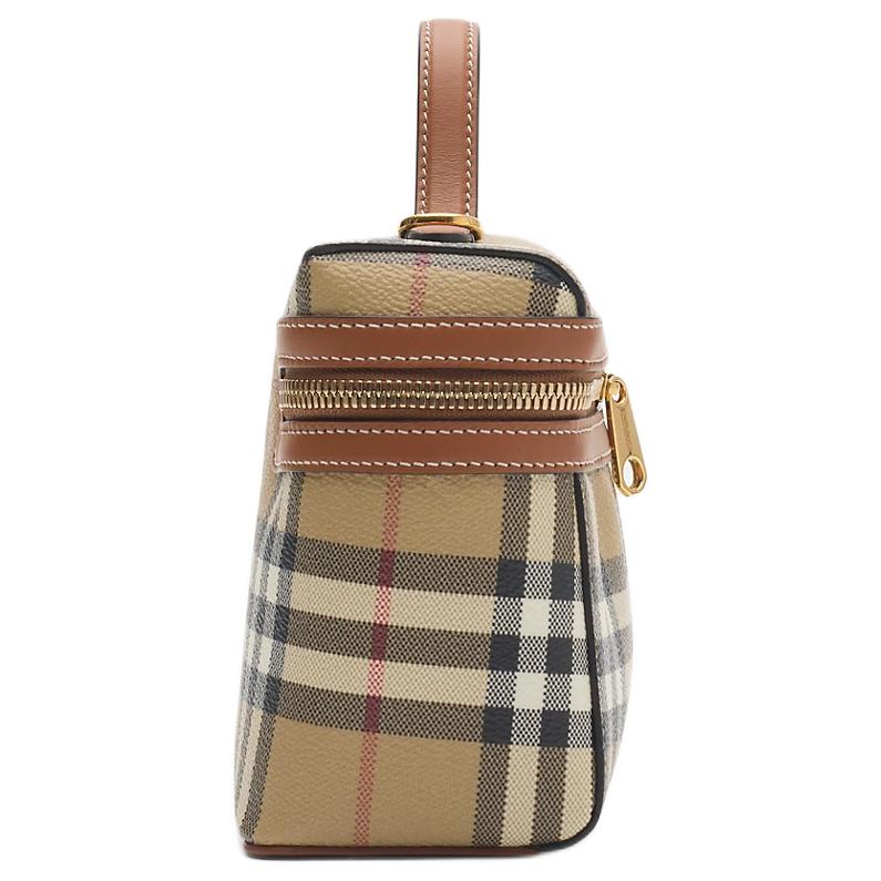 Burberry Косметичка Vanity из полиуретана Regular, женская, бежевый, сосновый и коричневый — фото 2