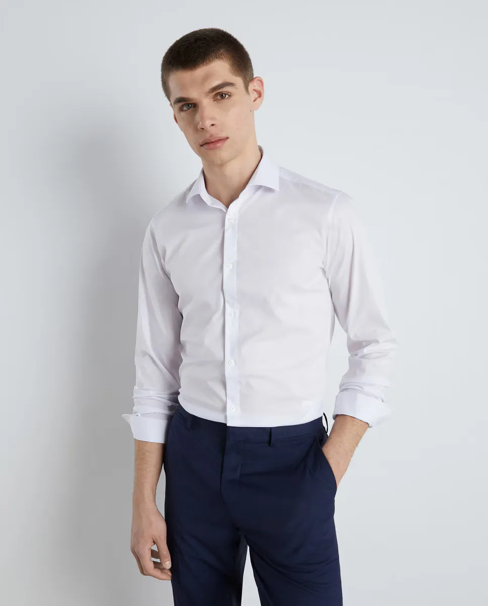 

Гладкая суперэластичная мужская рубашка Easy Wear, белый