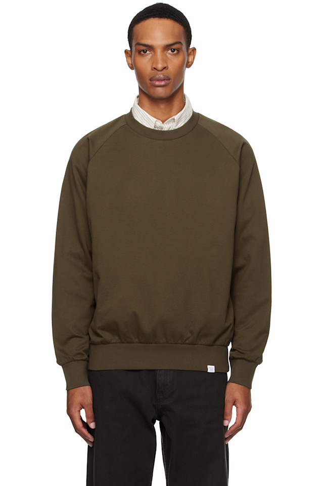 

Мартен расслабленный реглан легкий свитшот Norse Projects, цвет chestnut