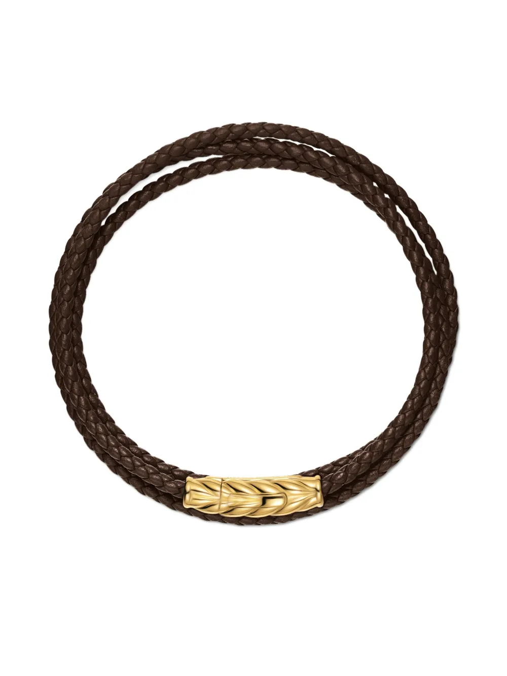 

Браслет Chevron Triple Wrap из 18-каратного желтого золота David Yurman, золотой