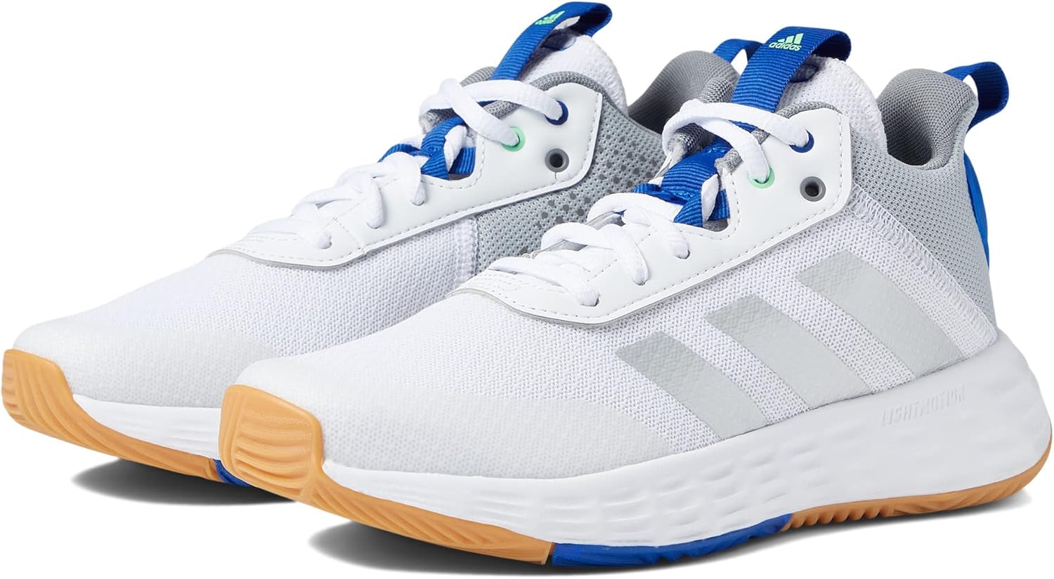 Кроссовки для баскетбола Adidas Unisex-Child Own the Game 2.0, белый/металлик/синий — фото 2