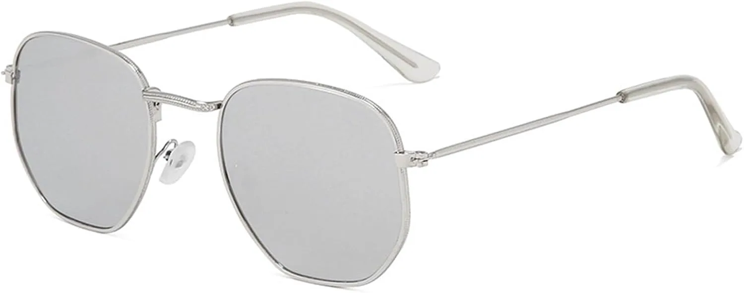 

Женские металлические солнцезащитные очки, мужские солнцезащитные очки для активного отдыха и вождения, декоративные солнцезащитные очки Generic, Silver