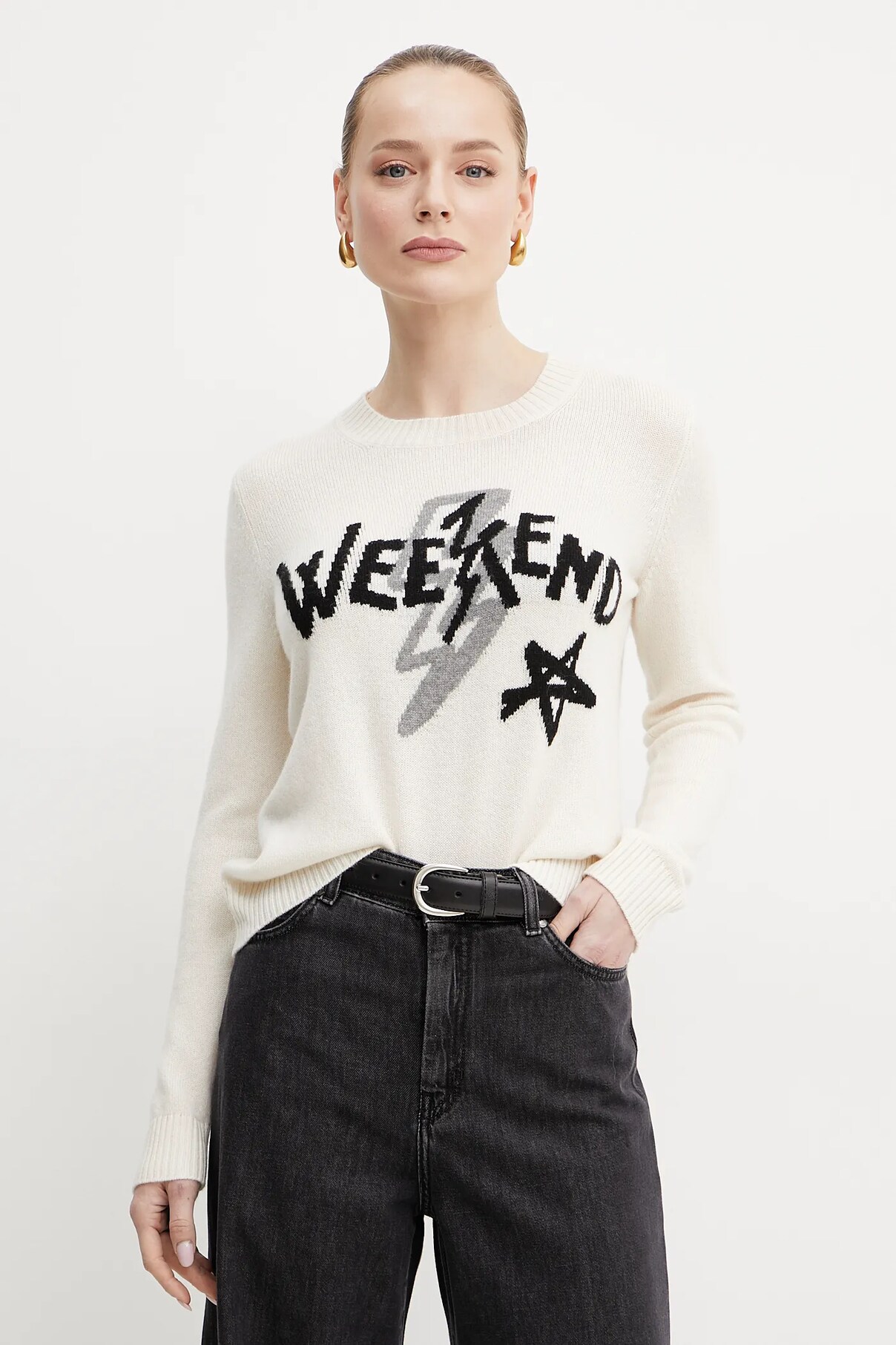 

Кашемировый свитер Weekend Max Mara, бежевый