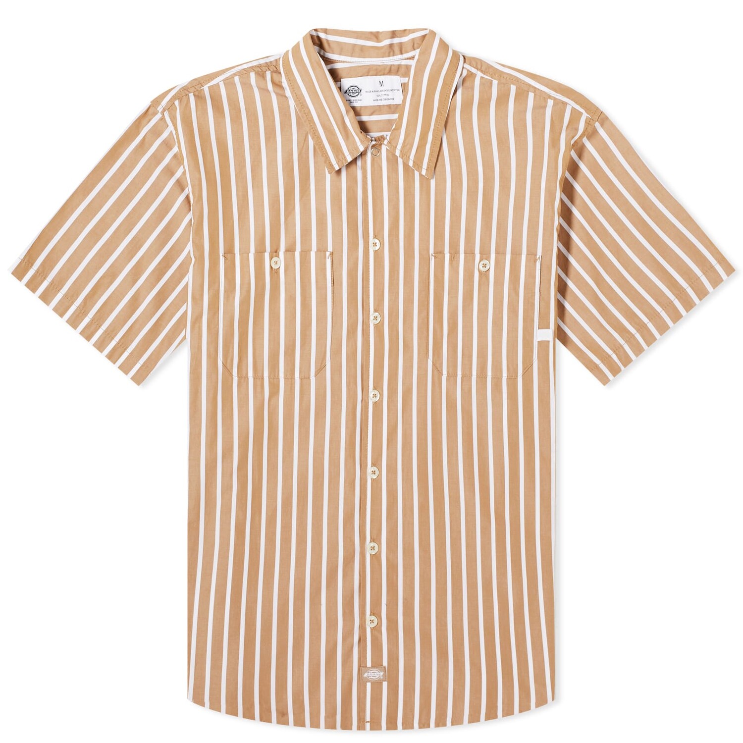 

Рубашка с коротким рукавом Dickies Poplin Short Sleeve Service Shirt, цвет Tan & White Service Stripe