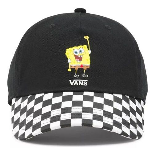 

Бейсболка x spongebob court side hat 'black white yellow' Vans, черный