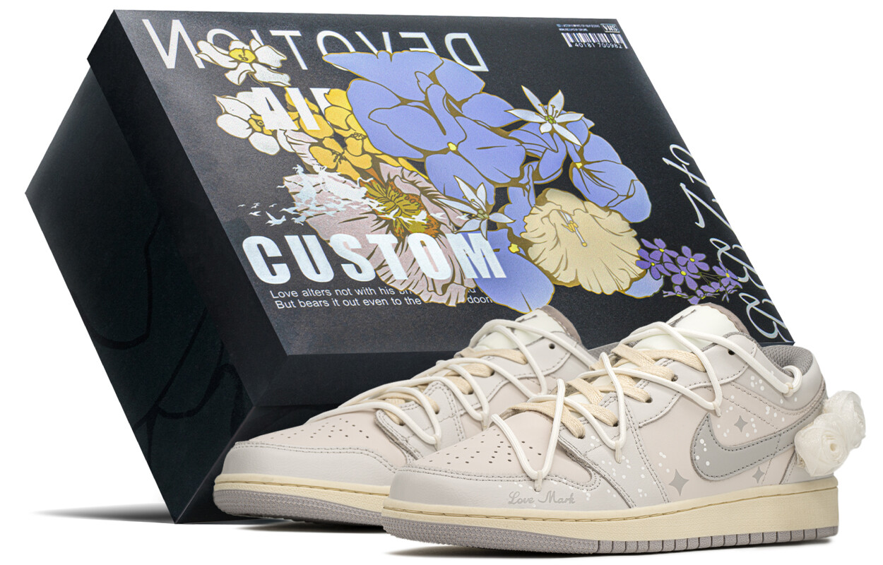 

Кроссовки Air Jordan 1 Vintage Basketball Shoes Women's Low-top White/gray, серый/белый