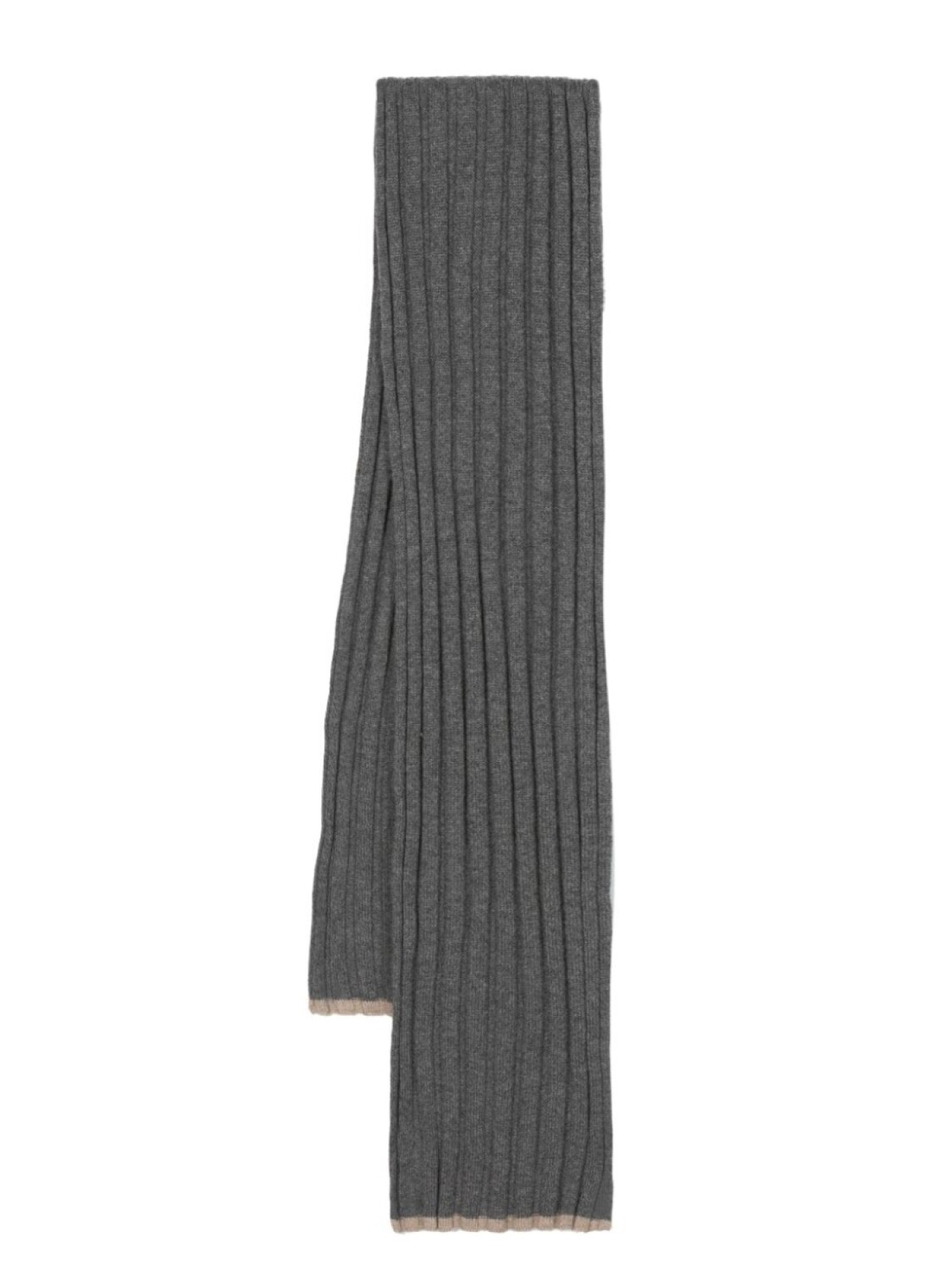 

Brunello Cucinelli кашемировый шарф в рубчик, серый