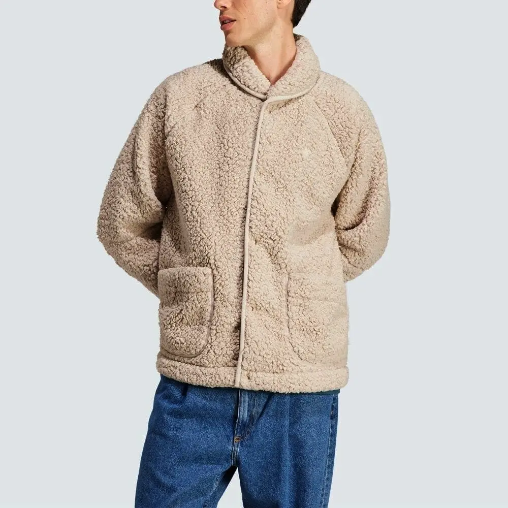 Приключенческая полярная флисовая куртка мужская бежевая Adidas Originals — фото 4