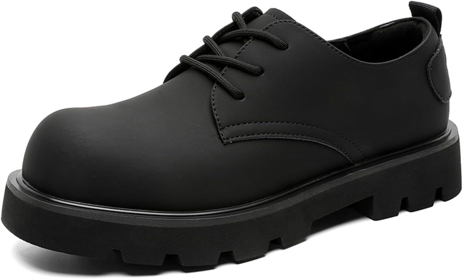 

Мужские кожаные туфли с массивным каблуком на платформе, шнуровкой типа оксфорды, увеличивающие рост, с круглым носком, противоскользящей подошвой, легкие, винтажные повседневные дерби для свадьбы, вечеринки, официального офиса или работы Houdbd...