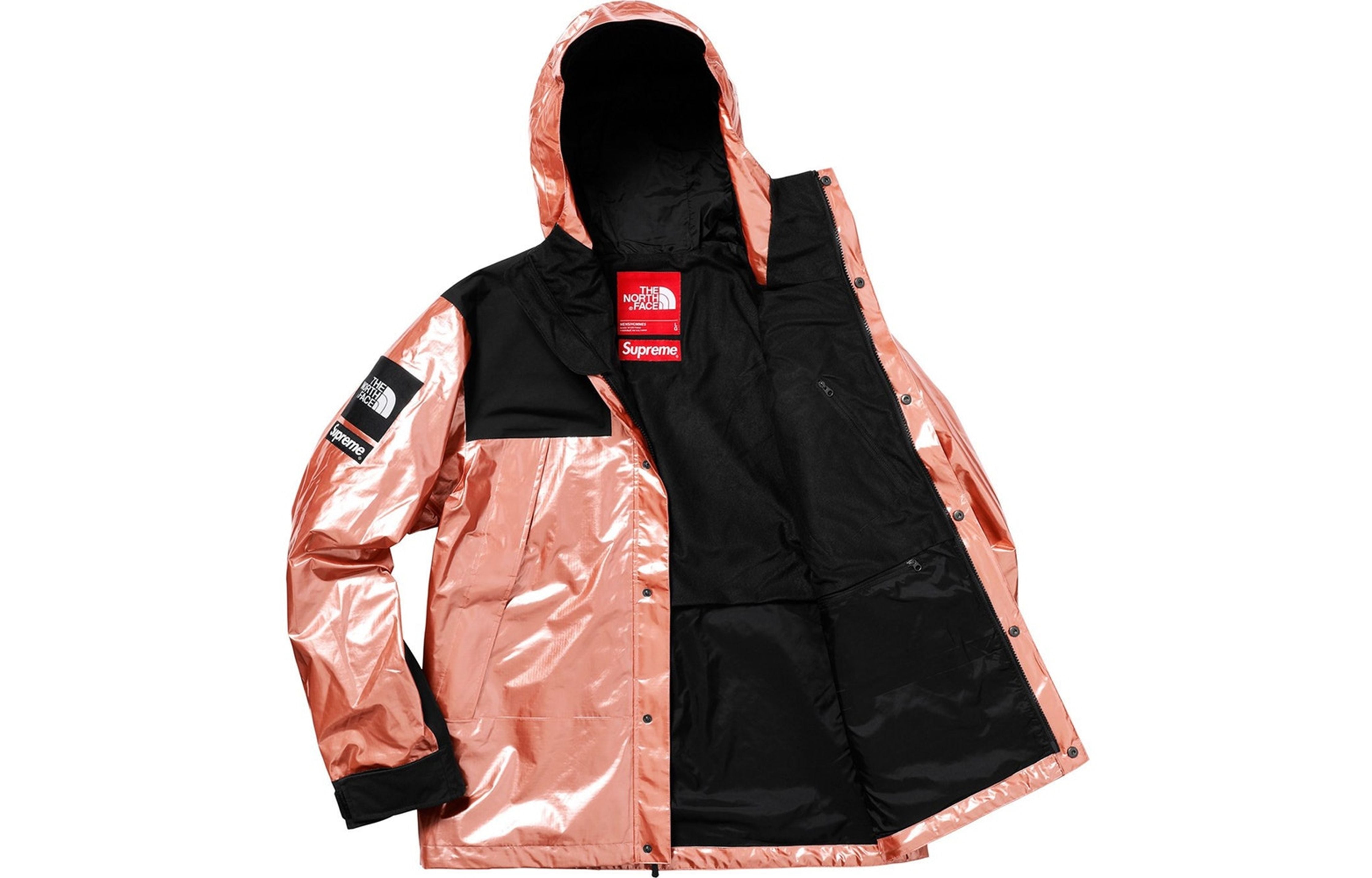 Куртка Supreme x The North Face Metallic Mountain Parka Rose Gold SUP-SS18-603, золотой — фото 3