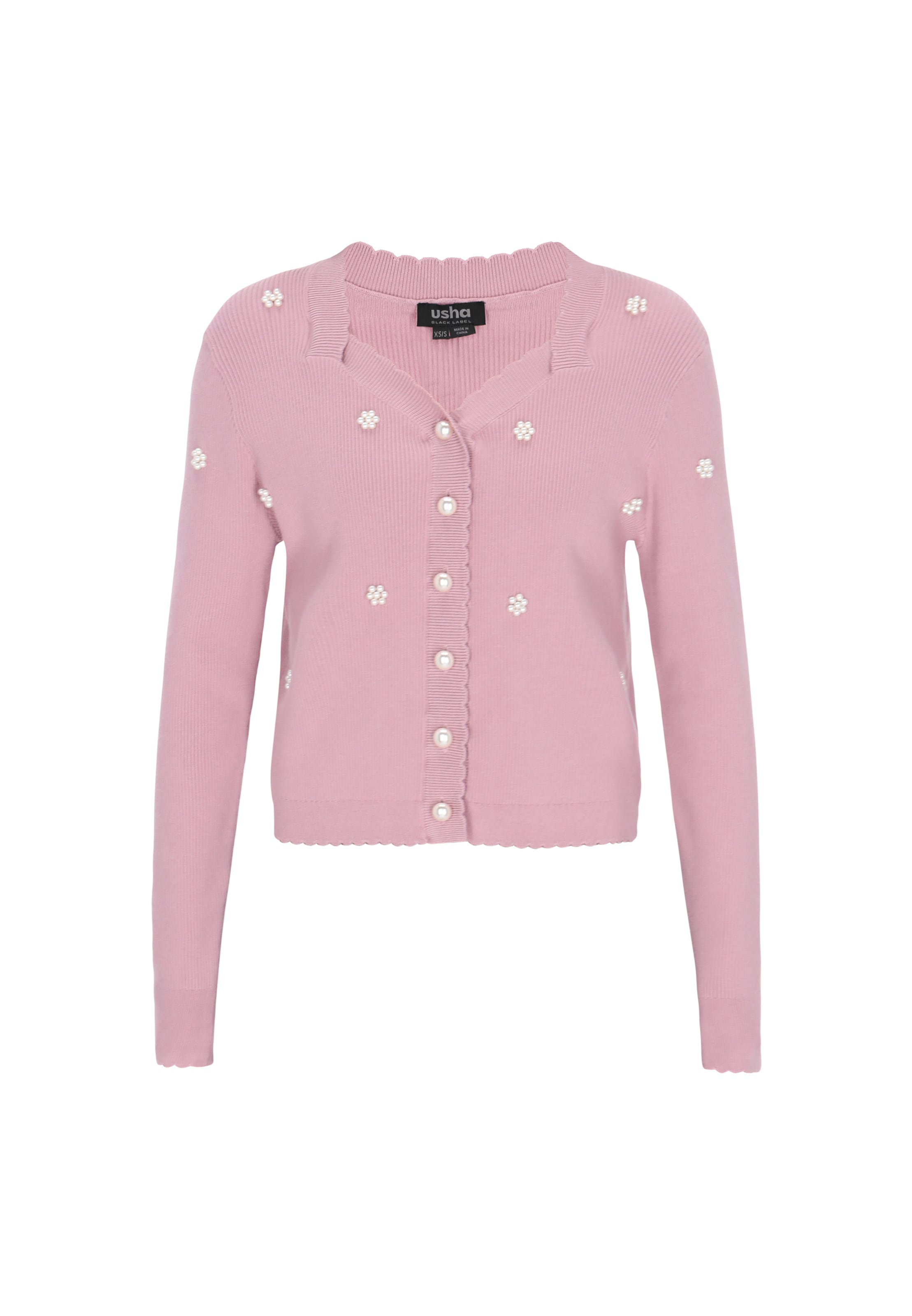 

Usha BLACK LABEL Кардиган вяженый в пыльно-розовом цвете