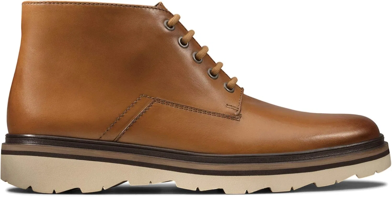 Кожаные ботинки Clarks Frelan средней высоты, цвет коньяк, Cognac Brown