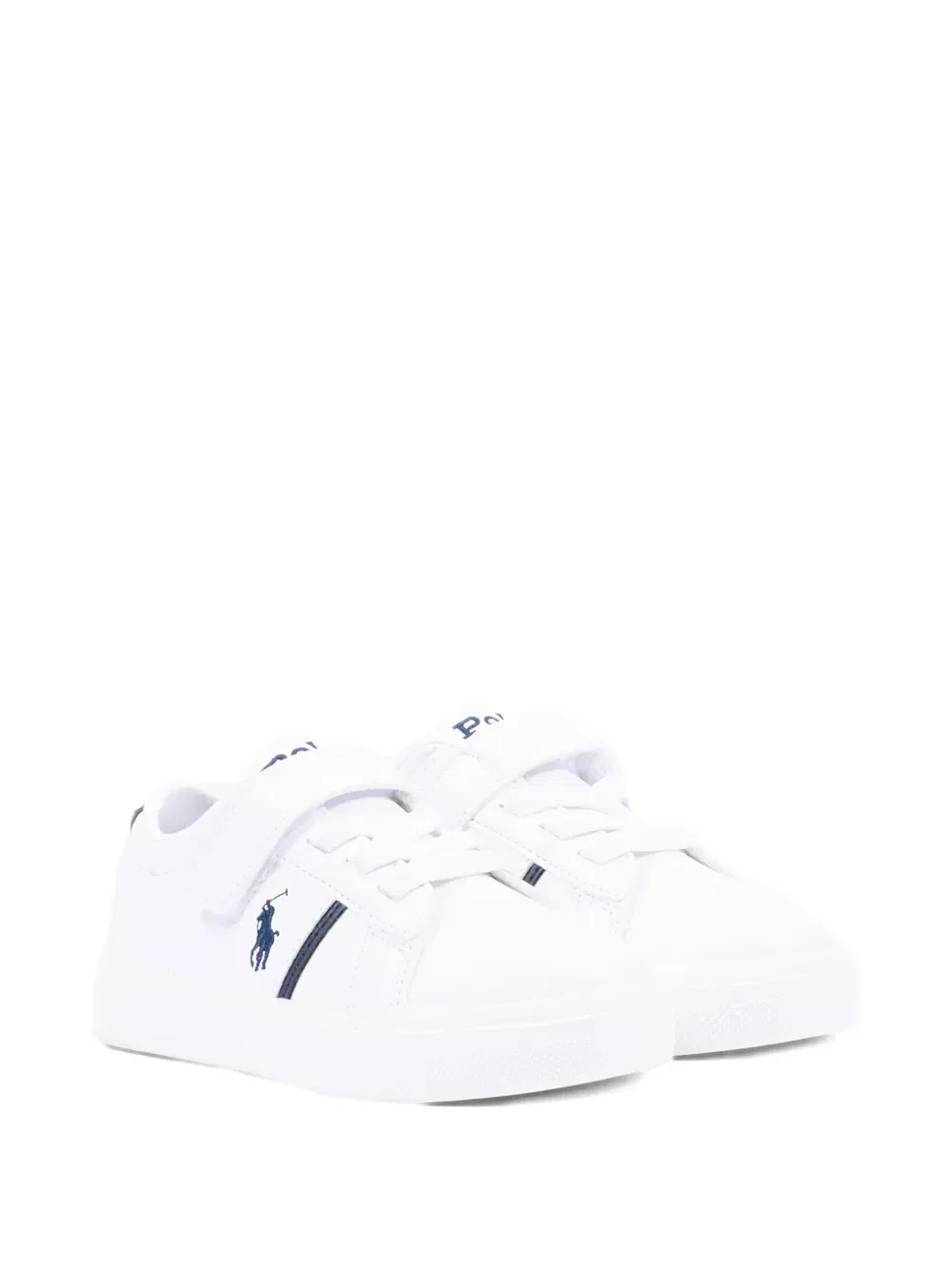 Кроссовки с логотипом и ремешками Polo Ralph Lauren Kids, белый
