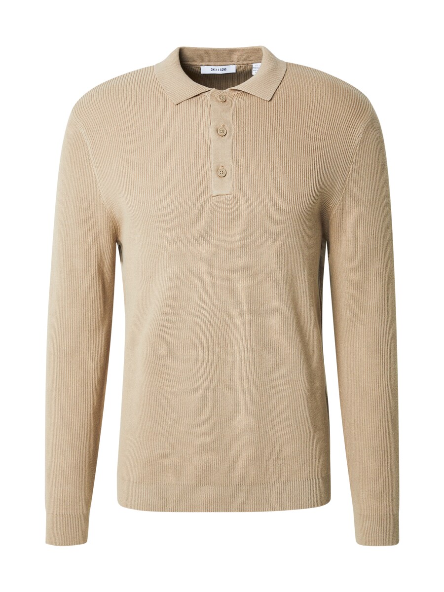

Свитер с v-образным вырезом Only & Sons Sweater, темно-бежевый