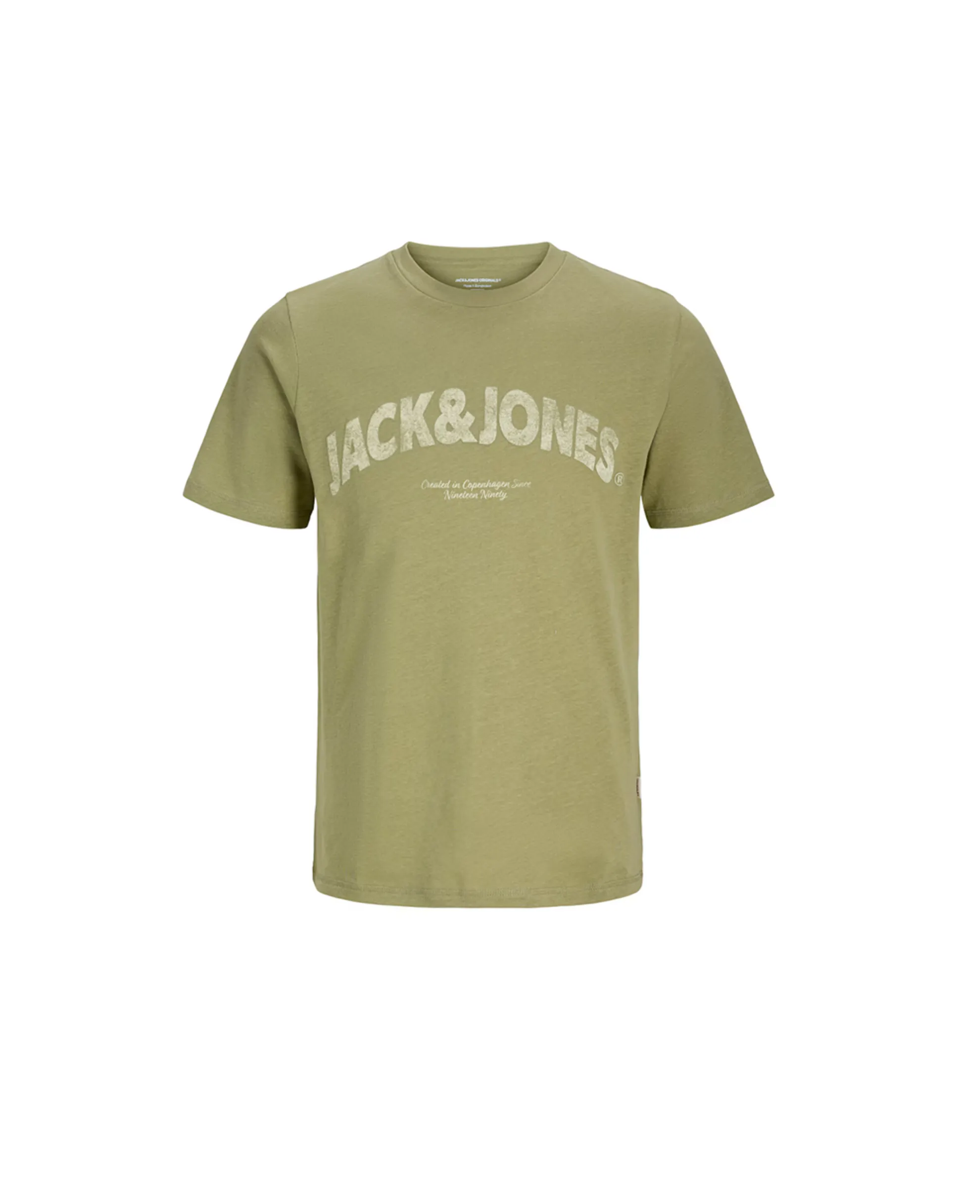 

Детская футболка с контрастным логотипом спереди Jack & Jones, зеленый