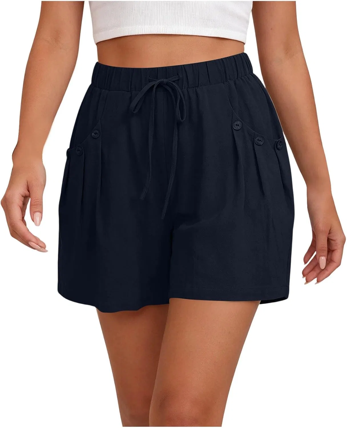 Женские шорты из льна, Navy