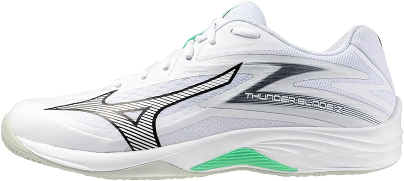 Мужские волейбольные кроссовки Mizuno Thunder Blade Z, White Black Frozen Emerald — фото 3