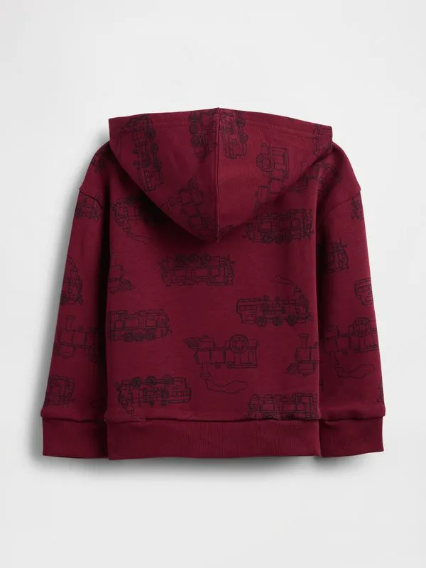 Толстовка babygap на молнии с принтом логотипа, свободного кроя. Gap, Red Delicious — фото 2