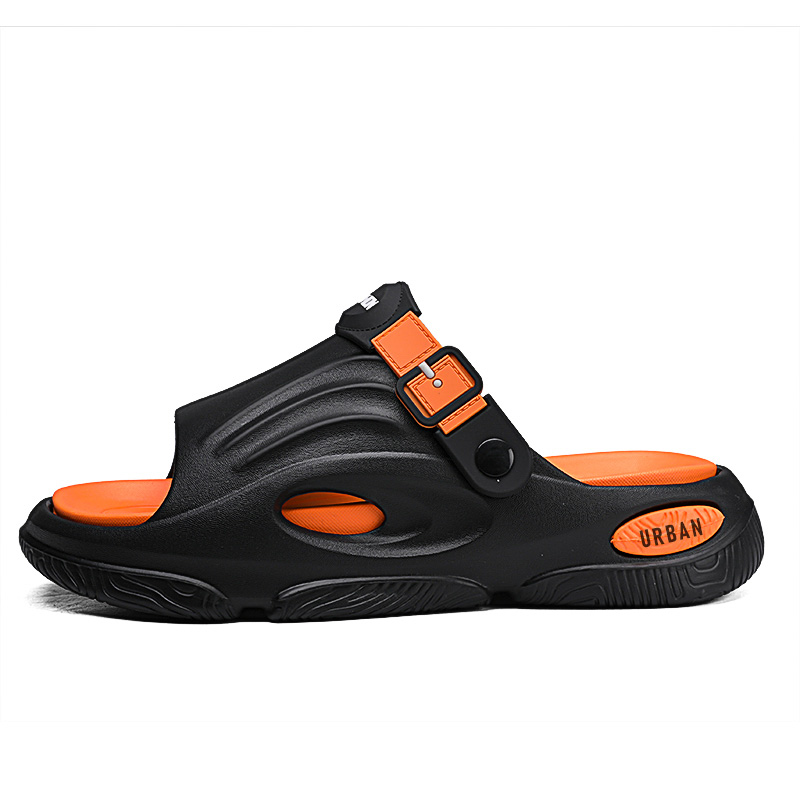 

URBAN AUTHENTIC Пляжные сандалии мужские черно-оранжевые, цвет Black Orange