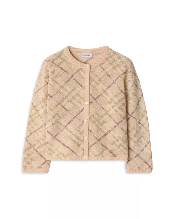 

Детский клетчатый кардиган - для малышек и для взрослых Burberry, бежевый