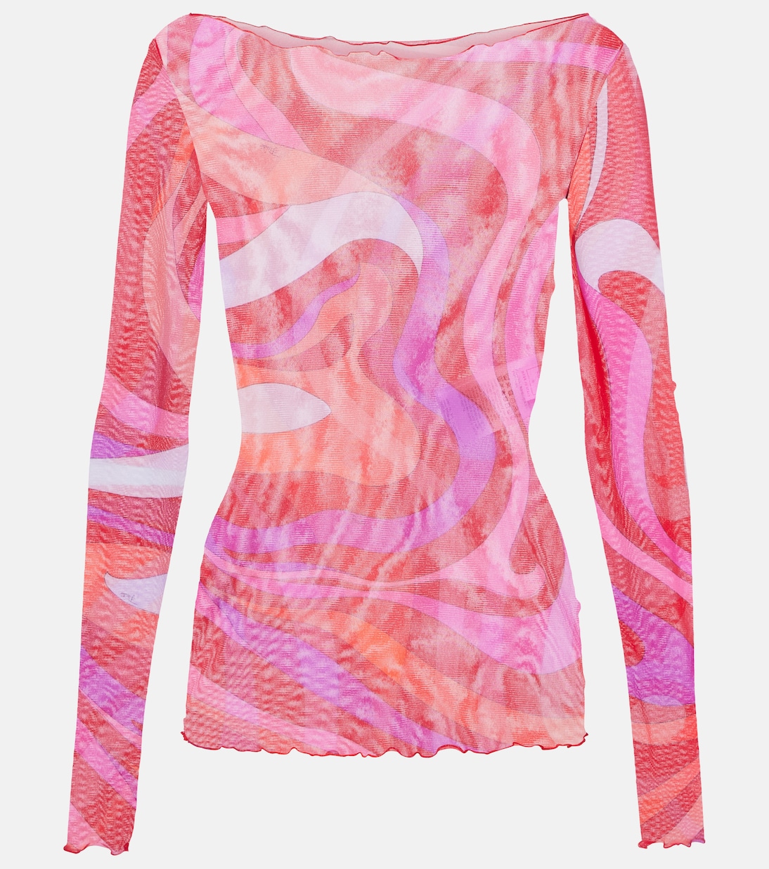 

Полупрозрачный тюлевый топ Marmo Pucci, Corallo/Fuxia