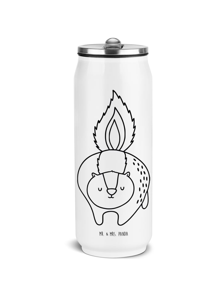 

Mr. & Mrs. Panda Бутылка для питья «Скунс», атака без лозунга, белого цвета