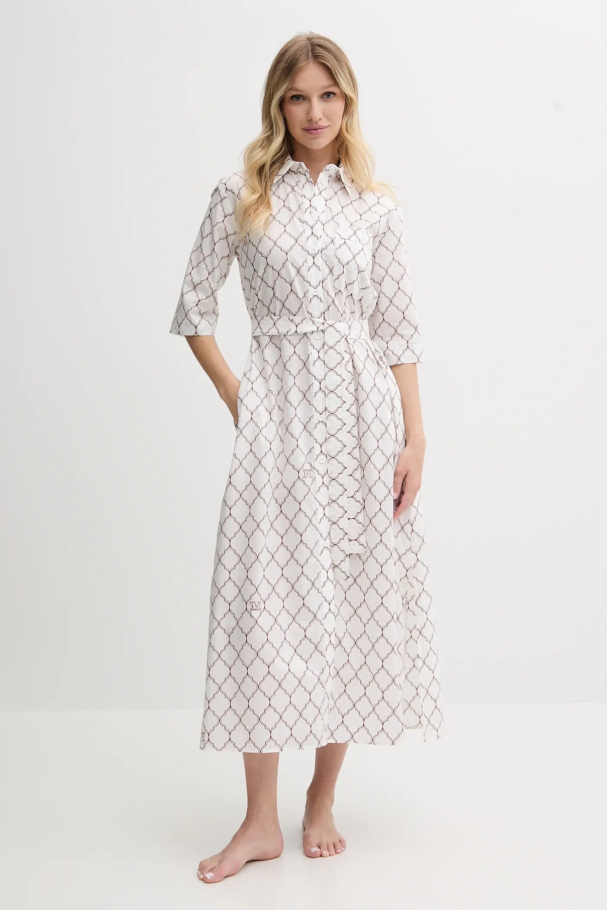 

Пляжное платье Max Mara из хлопка Max Mara Beachwear, белый