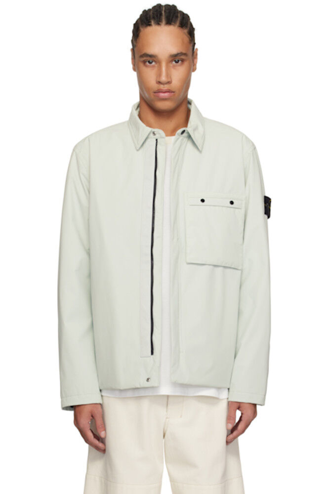 

Серая утепленная куртка Soft Shell-R PrimaLoft Stone Island