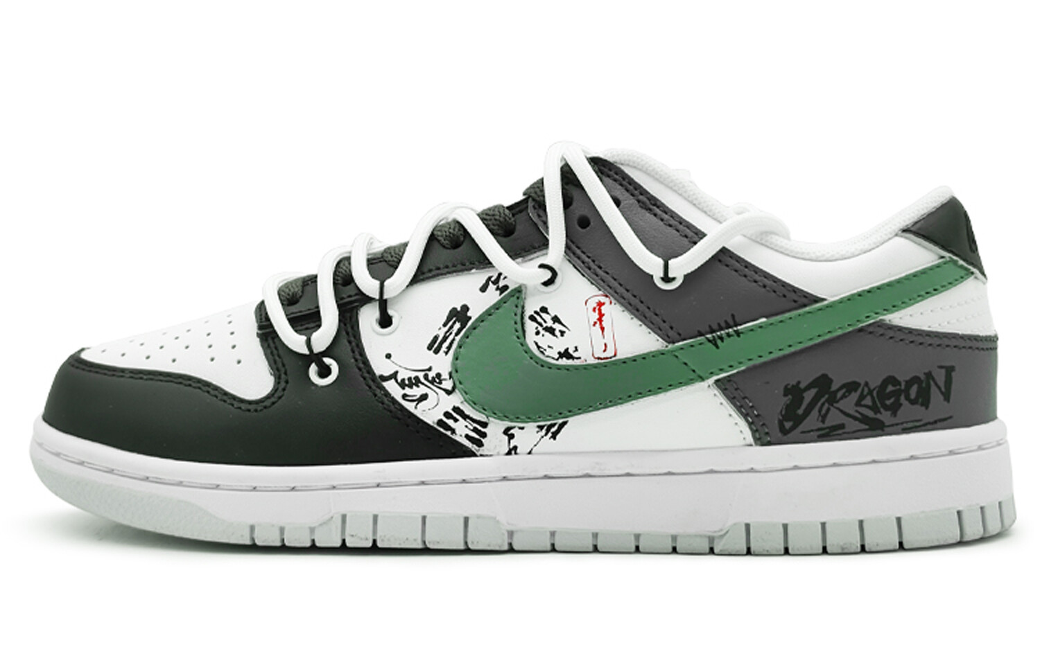 

Кроссовки Nike Dunk Skateboarding Shoes Women's Low-top White/green, цвет Jasper