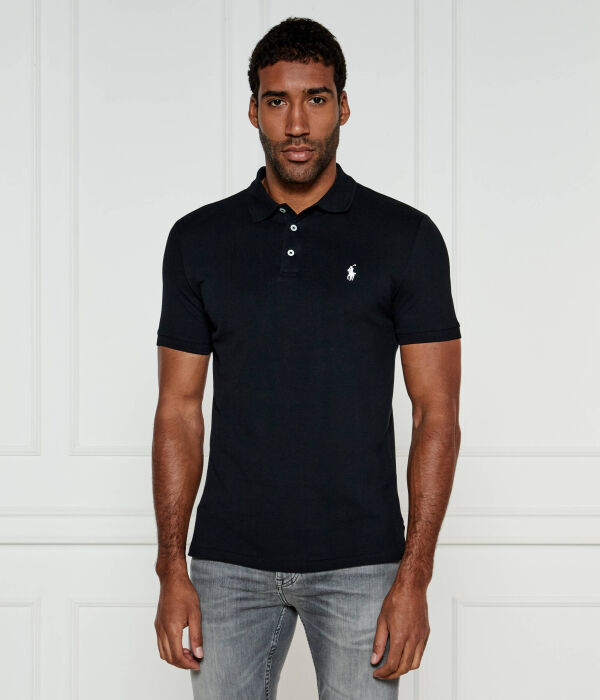 

Рубашка поло Custom slim fit Polo Ralph Lauren, черный