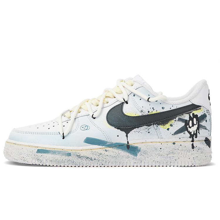 

Nike Air Force 1 Антискользящие Износостойкие Низкие Кроссовки для Скейтбординга Мужские Синие Белые