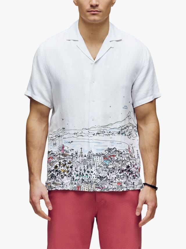 

Рубашка Naxos с коротким рукавом из льняной смеси Psycho Bunny, Multi