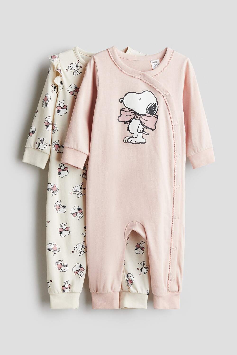 

2 пачки пижам с принтами H&M, розовый