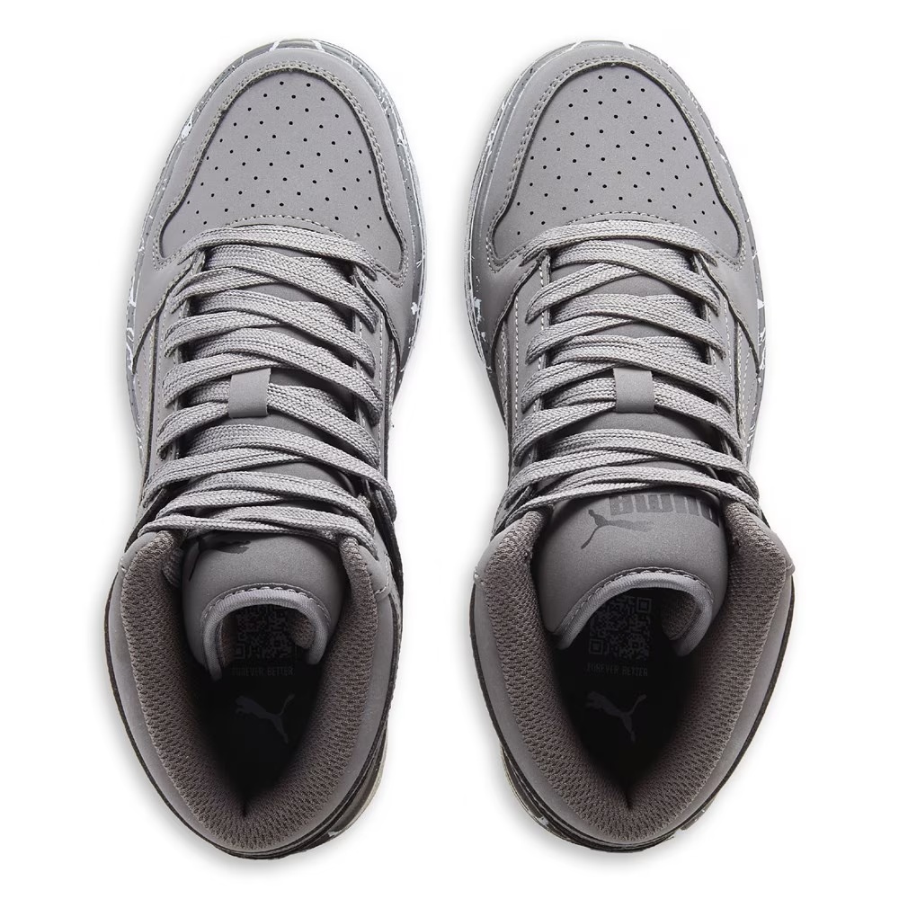 Детские кроссовки высокие Rebound Layup Puma для старших детей, grey/nubuck — фото 4