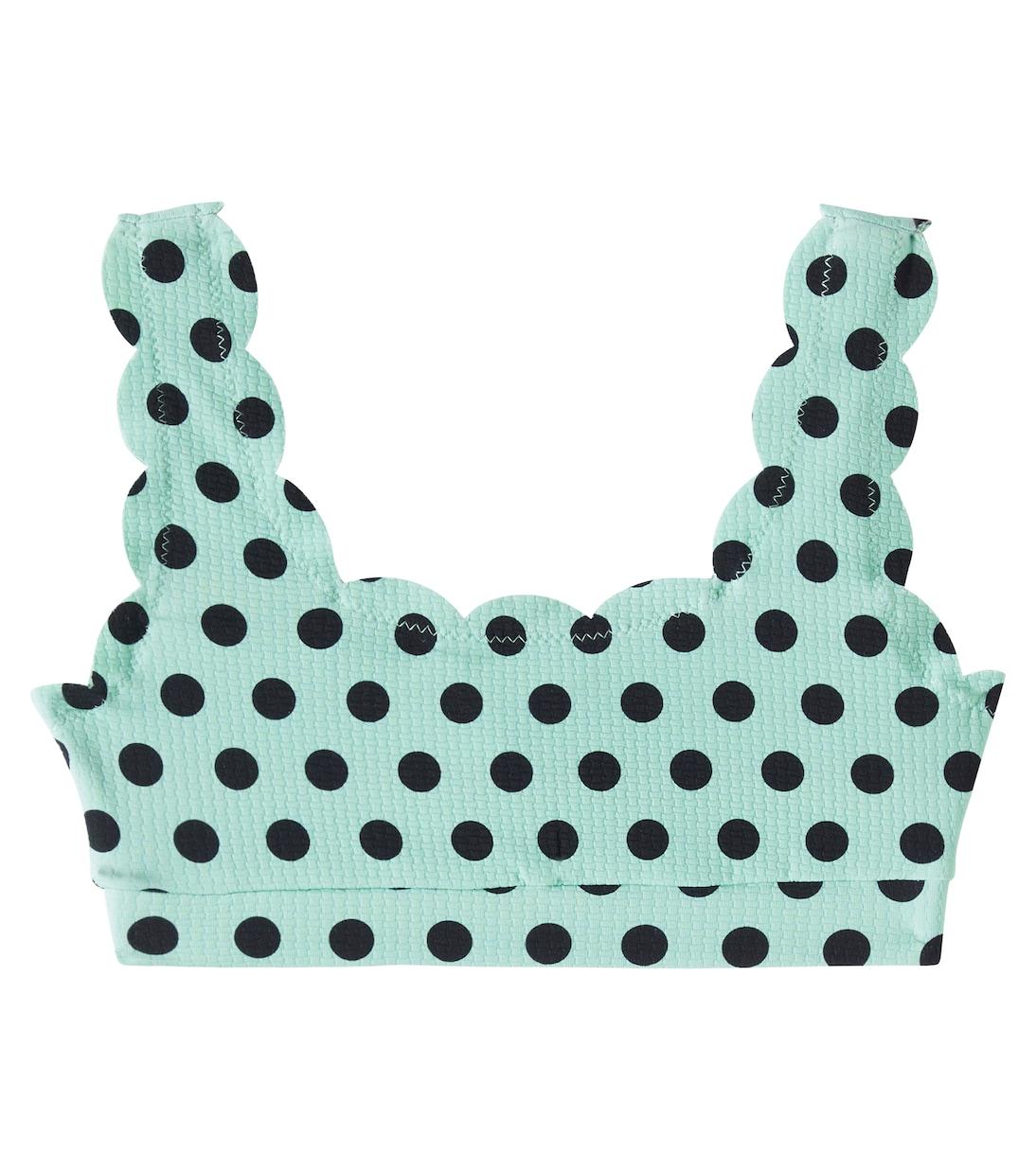 

Верх бикини в горошек Palm Springs Marysia Bumby, Mint Small Dot Print