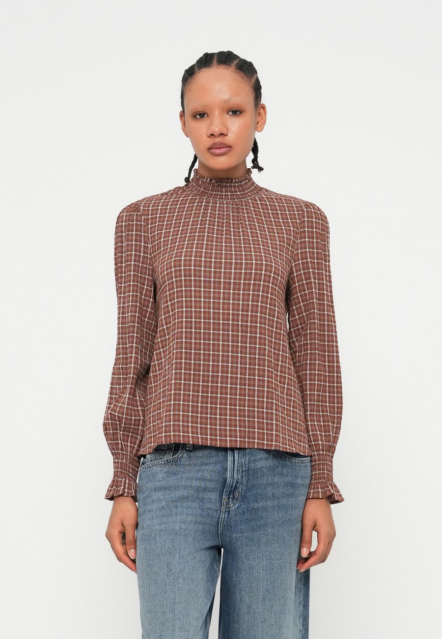 

Блуза Vero Moda VMCENIA CHECK TOP, Tortoise Shell/Brown