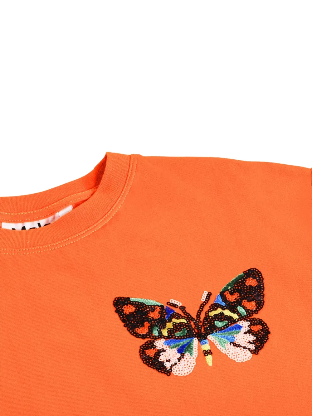 Футболка с коротким рукавом и пайетками и бабочками Molo, оранжевый — фото 3