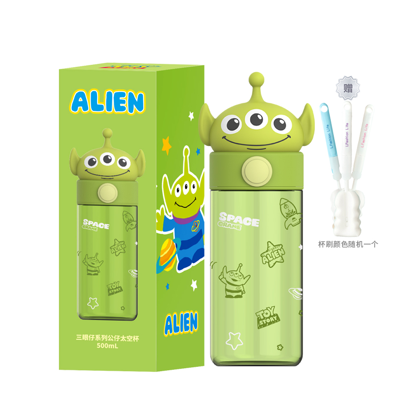 Пластиковые стаканы для воды 500ml Disney, Buzz Lightyear Tumbler + Lflife Cup Brush — фото 4