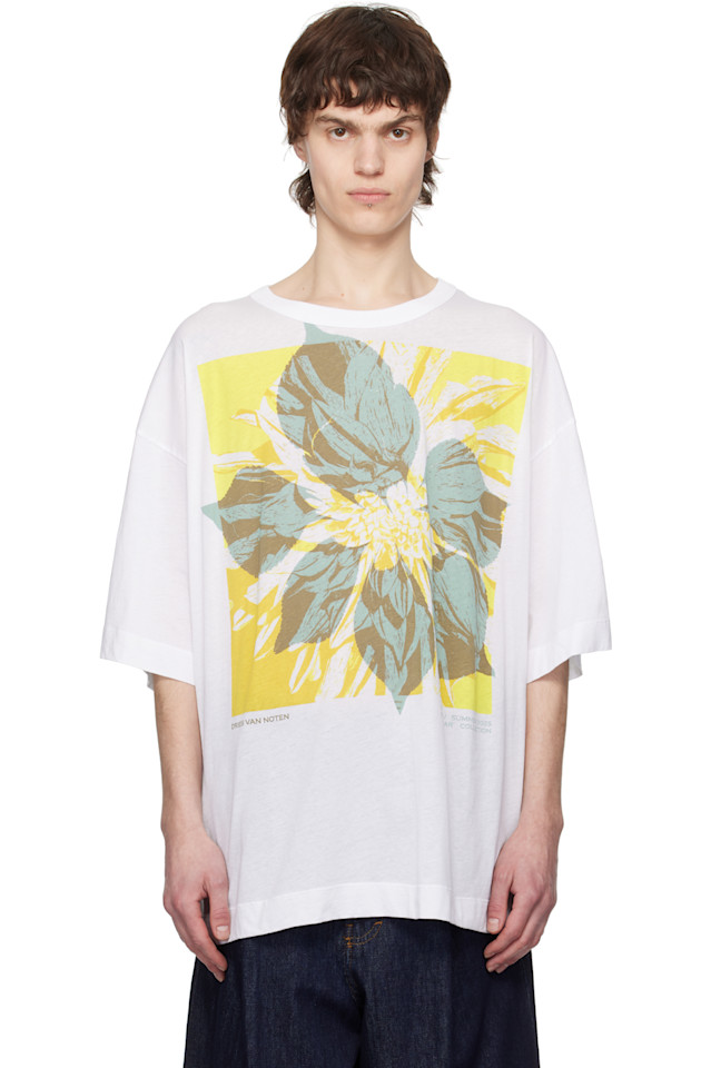 

Футболка с логотипом Dries Van Noten, белый