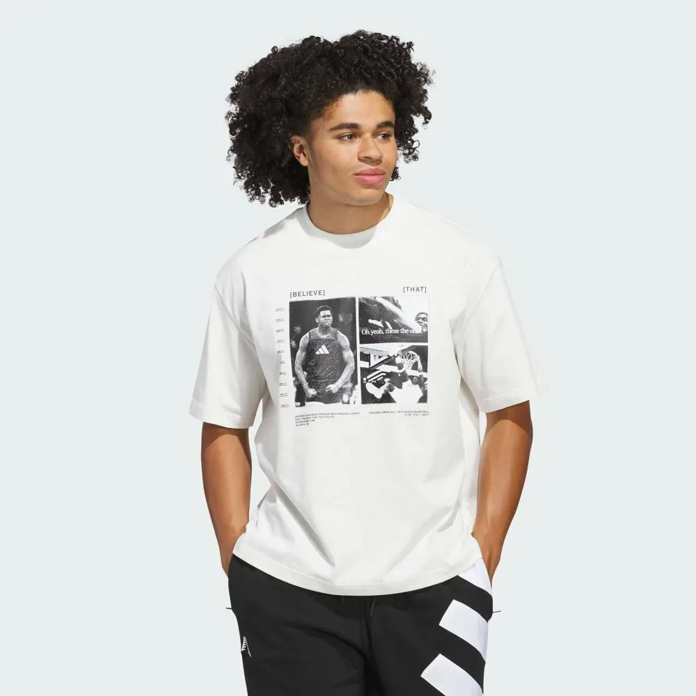 Футболка с коротким рукавом Anthony Edwards Adidas, white