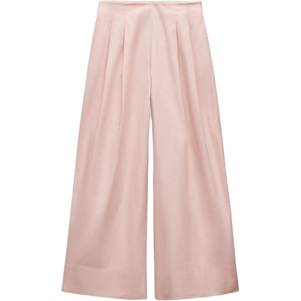 

Повседневные брюки женские серии ZW розового цвета Zara