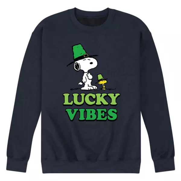 

Мужская флисовая толстовка с принтом «Peanuts Lucky Vibes» Licensed Character, синий