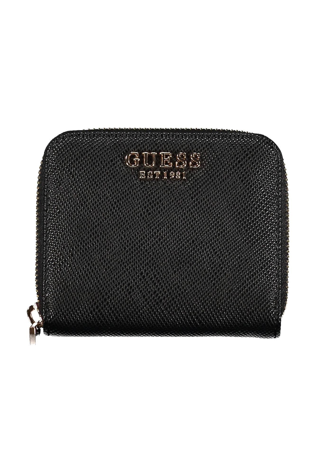 

Женский кошелек Guess Jeans на молнии с логотипом фактурный, черный