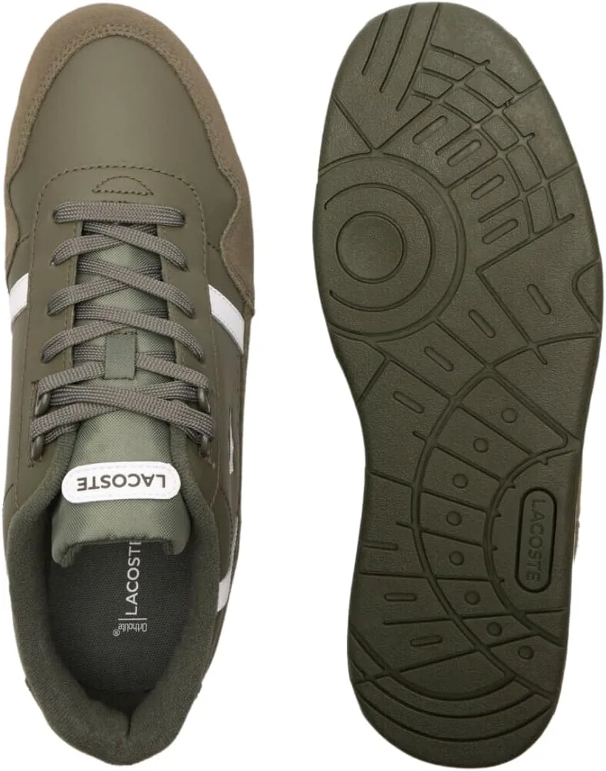 Мужские низкие кроссовки Lacoste T-Clip 223 6 SMA, Мужская низкая обувь, белый/хаки — фото 4