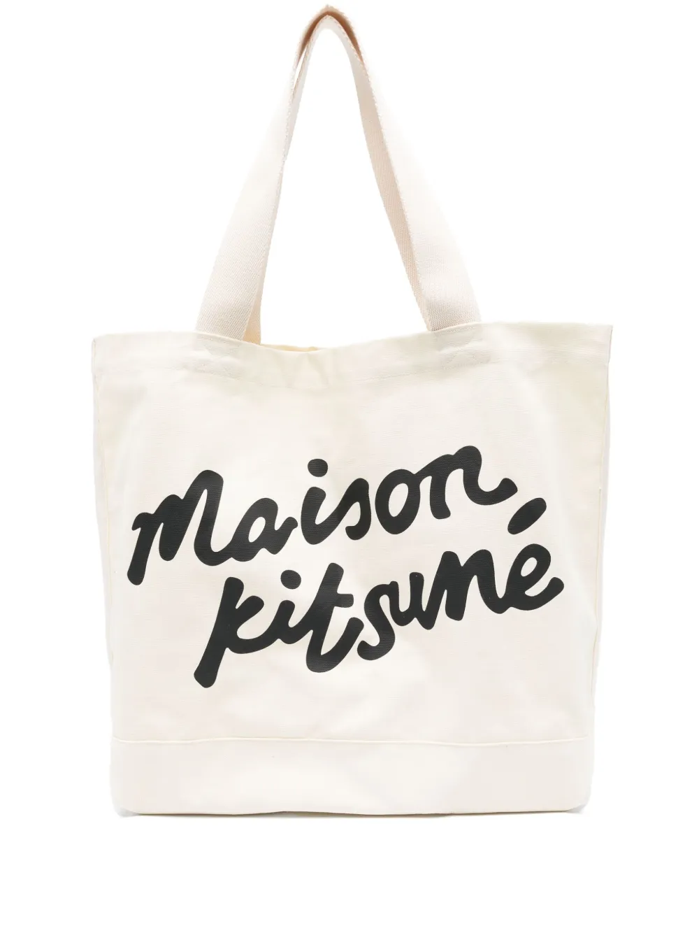 

Сумка-тоут с логотипом Maison Kitsune, бежевый