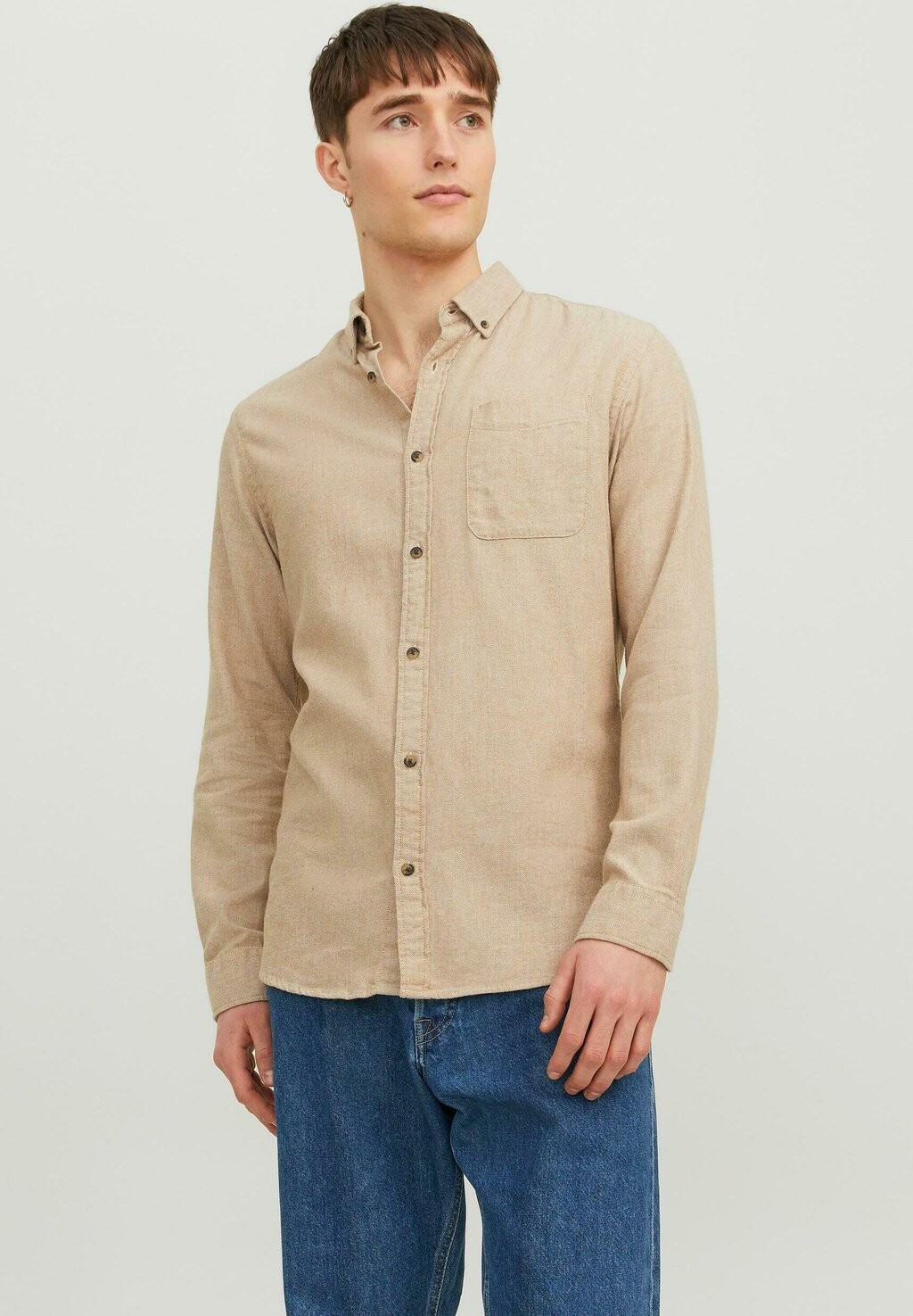 

Рубашка JJECLASSIC MELANGE LS SN Jack & Jones, овсяная